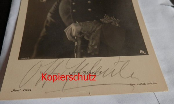 Ross Autogrammkarte Otto Gebühr