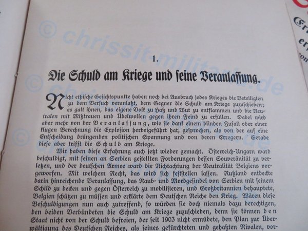 Deutsche Schwertschrift 1-30 Chronik des ersten Weltkrieges