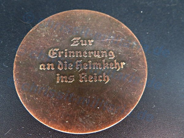Medaille zur Erinnerung an die Heimkehr ins Reich (wul)