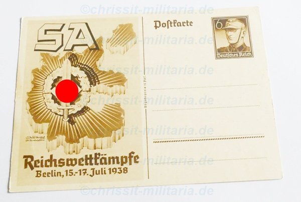 Orig. Postkarte : SA Reichswettkämpfe 1938  (td)