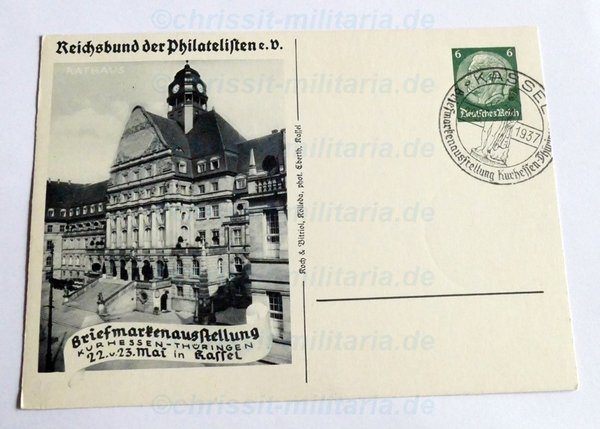 Orig. Postkarte : Reichsbund d. Philatelisten  (ta)
